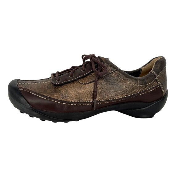 Wolky Brown Leather Metallic Walking Shoes Lace Up Size 37 EU 6 US - Picture 1 of 10